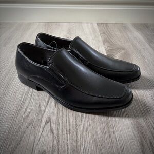 NEW Perry Ellis Portfolio Mens Black Slip-On Dress Shoes